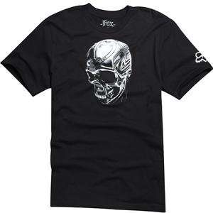  Fox Racing Skull Metal T Shirt   2X Large/Black 