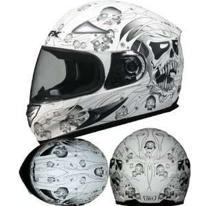  AFX FX 90 Skull Full Face Helmet Small  White Automotive