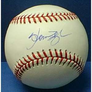  Homer Bush Autographed Baseball