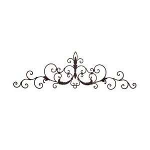   Tuscan Old World 60 Wrought Iron Pediment Swag Grille