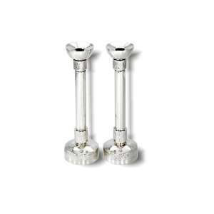  Sterling Silver Shabbat Candlesticks with Hammered 
