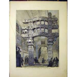   Exhibition Picture Gallery Old Print 1870
