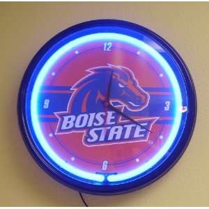 Boise State Broncos Neon Wall Clock 
