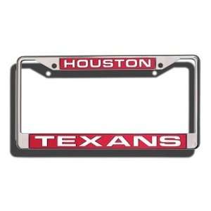  Houston Texans NFL Laser Cut Chrome License Plate Frame 