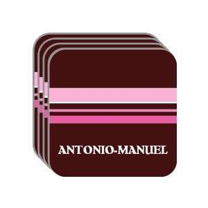 Personal Name Gift   ANTONIO MANUEL Set of 4 Mini Mousepad Coasters 