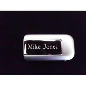  LED Silver Money Clip free Engraving 