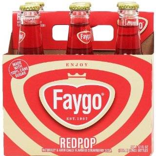 Faygo RED POP FROM THE MOTOR CITY DETROIT, MICHIGAN, 12 Ounce Glass 