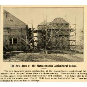  1907 Ad Massachusetts Agricultural College Barn Build 
