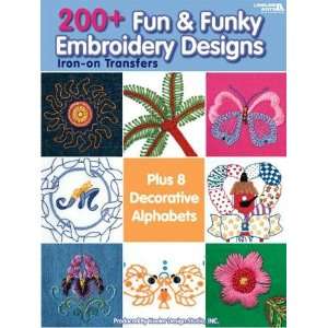  Leisure Arts Fun & Funky Embroidery Transfers Book Fabric 