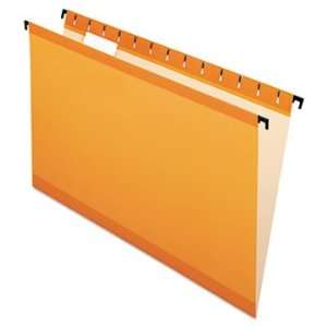  Hanging File Folders, Legal, 1/5 Tab, Orange 20/Box 