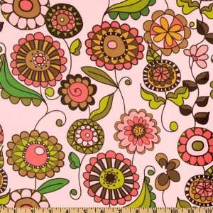   Lolas Posies Laminate Pink Fabric By The Yard Arts, Crafts & Sewing