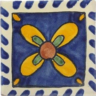 4x4 Blue Seville   Talavera Mexican Tile 