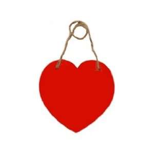  Laras Painted Wood Bulk Heart With Jute 5x 5 Red Arts 