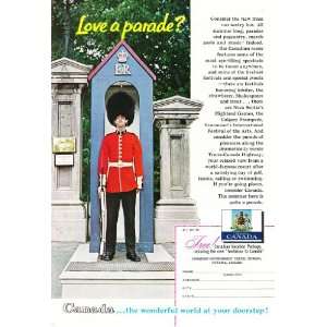  1961 Ad Buckingham Palace Guard Vintage Travel Print Ad 