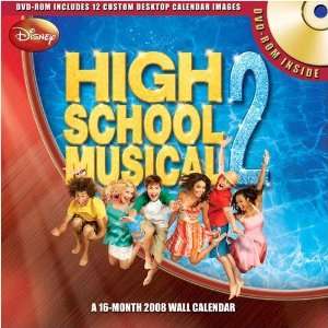  High School Musical 2 2008 DVD ROM Wall Calendar Office 