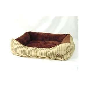  New York Dog Brown Striped Cuddle Bed