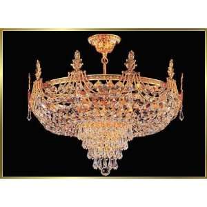 Small Crystal Chandelier, VI 3185, 5 lights, Antique Gold, 20 wide X 
