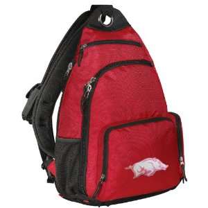    Pink Arkansas Razorbacks Sling Backpack Red