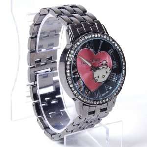    Hello Kitty Girls Steel Watch Wristwatch Black Toys & Games