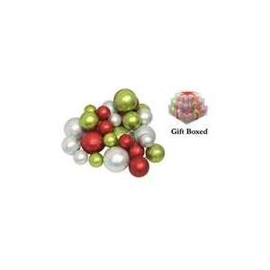  Pack of 27 Shatterproof Red, Kiwi & Silver Christmas Ball 