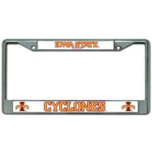  Iowa State Cyclones Chrome License Plate Frame   Set of 2 