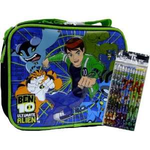  New Ben 10 Lunch Box for Kids Free Pack of Pencils 