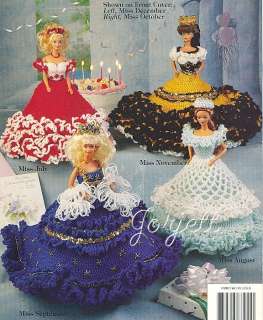 Birthday Belles, Vol II, crochet patterns fit Barbie  