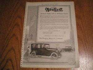   Page 1917 Ad Ads Westcott Motor Car / Pyrene Fire Extinguisher  