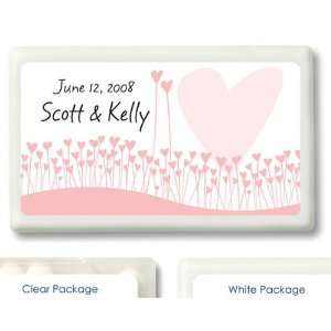  Wedding Favors Blooming Hearts Design Personalized Mint 