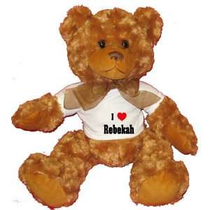   Love/Heart Rebekah Plush Teddy Bear with WHITE T Shirt Toys & Games