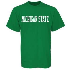 Michigan State Spartans Green Block Name T shirt Sports 