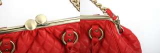 MADE IN KOREA] NEW Genuine Leather Shoulder Tote Chain Hand Bag Purse 