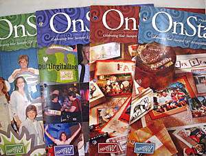 ON STAGE MAGAZINES, 2001, STAMPIN UP, 4 ISSUES  