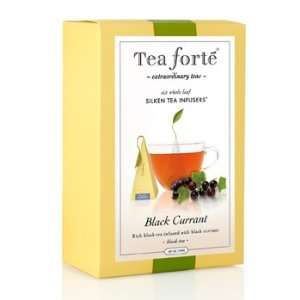 Tea Forte Black Currant   Black Tea   6 Grocery & Gourmet Food