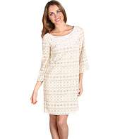 Muse   Crochet Neck Lace Overlay Dress