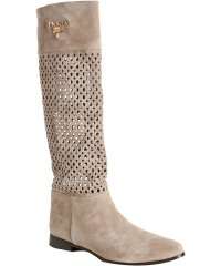  Prada desert perforated suede pull on boots  Questions 