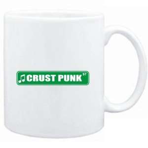  Mug White  Crust Punk STREET SIGN  Music Sports 