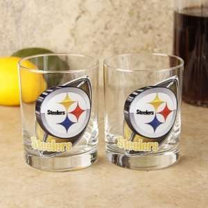 Pittsburgh Steelers 2 Pack Enhanced High Definition Executive Glass 