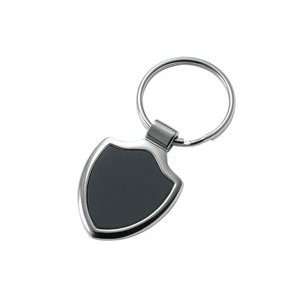  Silver with Matte Black Center Key Ring 
