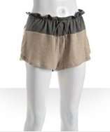 style #311098401 silver metallic jersey Coco drawstring shorts