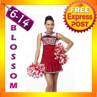 F94 Ladies Cheerleader School Girl Fancy Dress Uniform Party Costume 