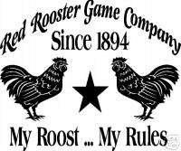 725 I Primitive Sign Stencil~Red Rooster Game Board  