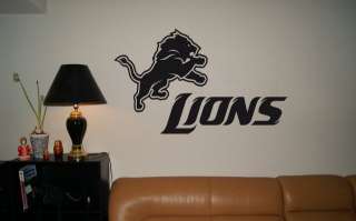WALL STICKER MURAL VINYL NFL Detroit Lions 002  