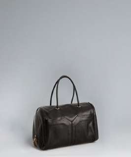 Yves Saint Laurent black calfskin Lucky Chyc boston bag   up 