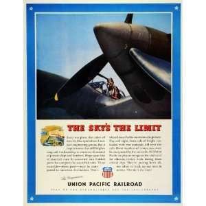  1943 Ad Union Pacific Railroad WWII War Production 
