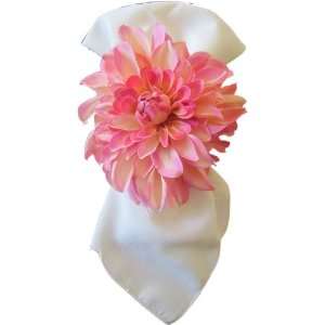   Decorative Flower 6 diam. pink napkin rings set of 4