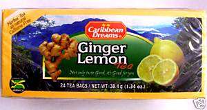 CARIBBEAN DREAMS JAMAICAN GINGER LEMON TEA 24 TEA BAGS  