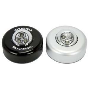  LED Battery Operated Swivel Puck Light, Silver