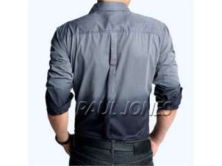   NEW Men Fit Long Sleeve Gradient Casual/dress Shirt/blouse ST07  