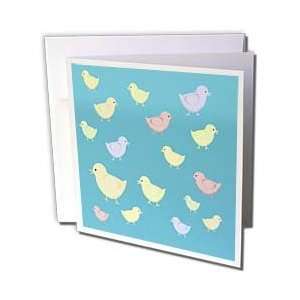   Baby chickens in pastels.   Greeting Cards 12 Greeting Cards with